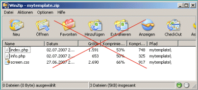 Falsches Zipformat