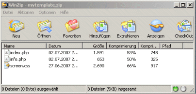 Richtiges Zipformat